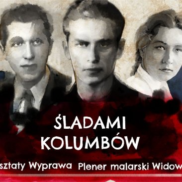 Grafika przedstawiająca trzy osoby: Gajcy, Baczyński, Mursażówna